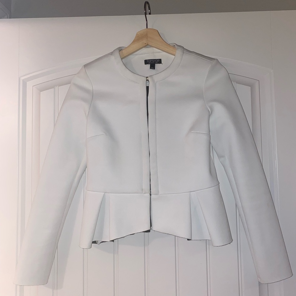 Topshop White dress blazer sz 2